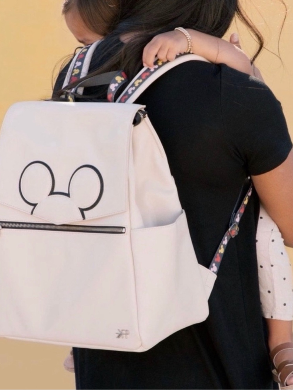 NWT Freshly Picked Cream Disney Baby Mickey/Large Classic Backpack/Diaper Bag